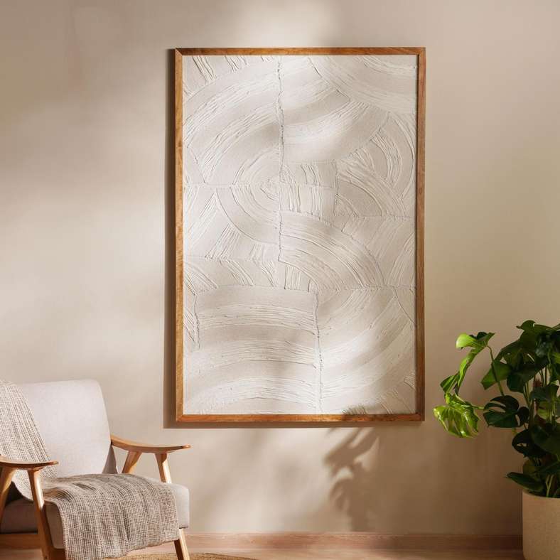 Pan Home Organic Impressions Handmade Framed Wall Art 120x180cm - Natural - 191WWL9900149 - Image 1
