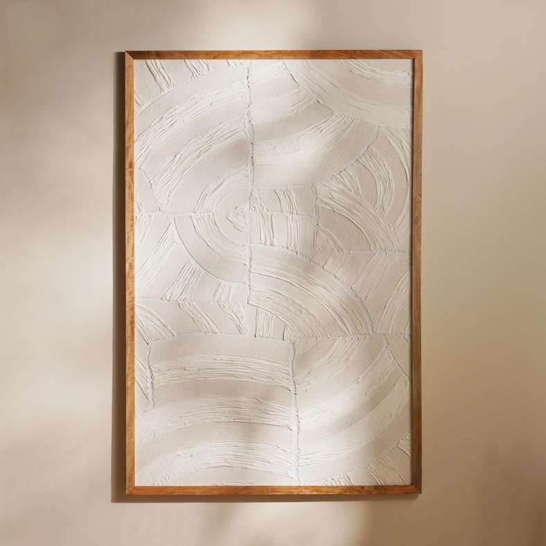 Pan Home Organic Impressions Handmade Framed Wall Art 120x180cm - Natural - 191WWL9900149 - Image 4