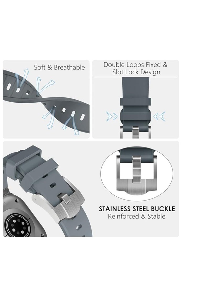 Generic - Compatible with Apple Watch 45mm 44mm 42mm 49mm Series 7 SE, Series 6 5 4 3 2 1,Man Women Solid Stainless Steel Link Bracelet Replacement Wristband for iWatch 45mm 44mm 42mm 49mm - Image 1