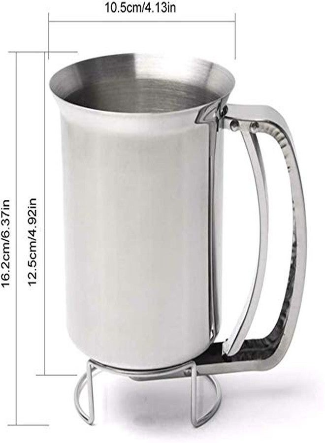 Fnoko Stainless Steel Mix Dispenser - Pancake Dispenser - Pancake Batter Dispenser Kitchen Batter Dispenser - Cupcake Batter Dispenser - Waffle Batter Dispenser (800ml) - Image 2