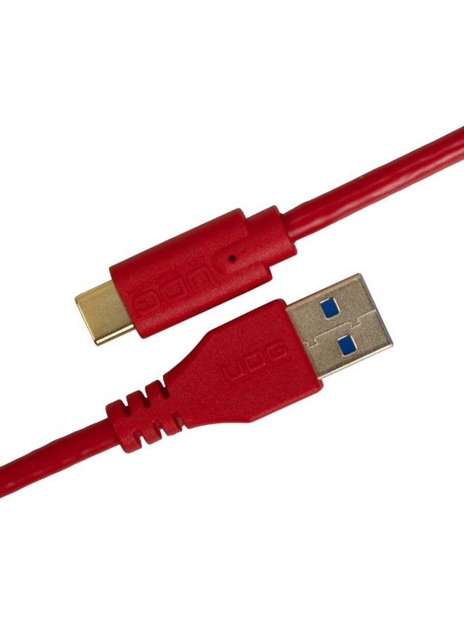 UDG Ultimate Data Cable USB 3.0 C-A, Red, Straight, 1.5 m - Image 1