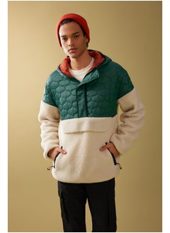 DeFacto Man Relax Fit Hooded Long Sleeve Discovery Channel Mont  - Image 1