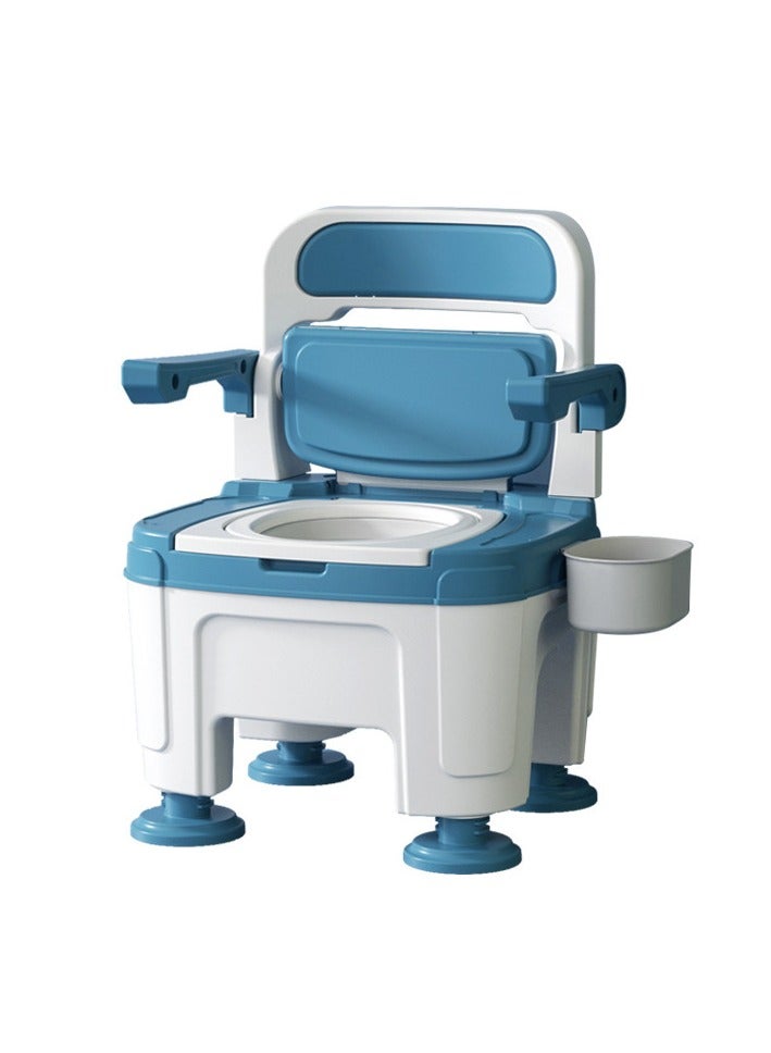 Rehabilitation Equipment Elderly Pregnant Toilet, Wheeled Urinal Chair, Detachable Portable Toilet Chair, User Toilet Aid, Time-Controlled Bionic Hand Constant Robot Glove  - Image 1
