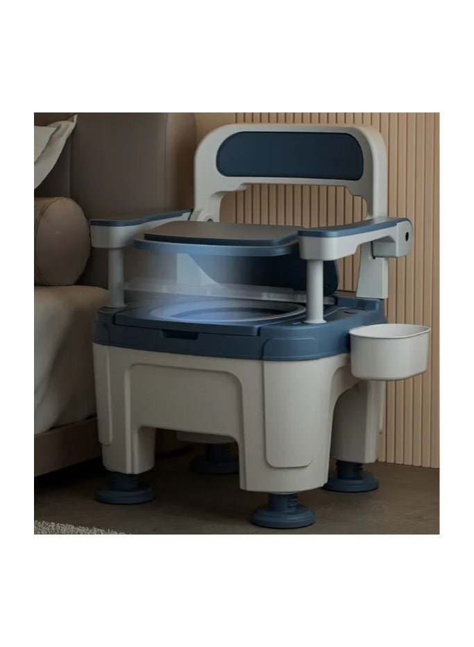 Rehabilitation Equipment Elderly Pregnant Toilet, Wheeled Urinal Chair, Detachable Portable Toilet Chair, User Toilet Aid, Time-Controlled Bionic Hand Constant Robot Glove  - Image 2