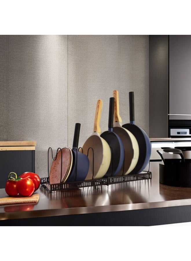 Expandable Pot and Pan Organizer Rack for Kitchen Cabinet – Adjustable Pan Holder - Image 4