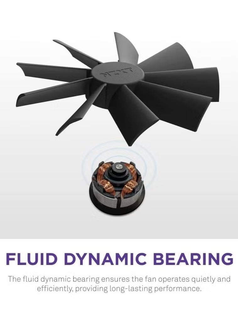 NZXT F120 RGB DUO Triple Pack 3x120mm Dual-Sided RGB PWM Fans 500–1800RPM 48.6CFM with RGB Controller Black RF-D12TF-B1 - Image 2