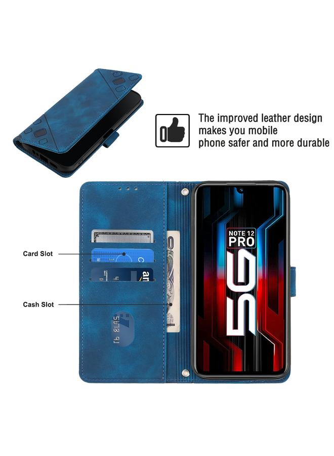 زبون جراب لهاتف Infinix Note 12 5G / Note 12 Pro 5G جراب هاتف من الجلد المنقوش بملمس الجلد - Image 4