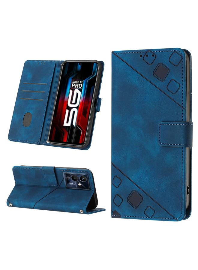 زبون جراب لهاتف Infinix Note 12 5G / Note 12 Pro 5G جراب هاتف من الجلد المنقوش بملمس الجلد - Image 1