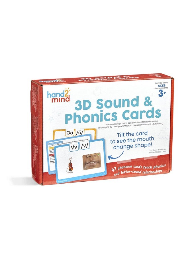 hand2mind hand2mind 3D Sound and Phonics Cards, Phonemic Awareness, Phonics Flash Cards, Letter Sounds for Kindergarten, Speech Therapy Toys, ESL Teaching Materials, Science of Reading Manipulatives  - Image 4