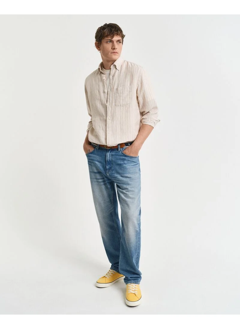 GANT Gant Regular Linen Stripe Shirt