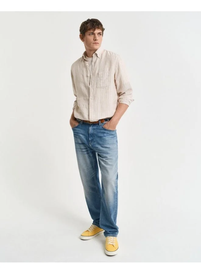 GANT  Gant Regular Linen Stripe Shirt for Men | Best Price UAE