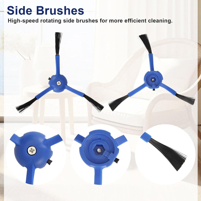 Feilifan 13 PCS Accessories Kit for Eufy RoboVac X8/ X8 Hybrid Robot Vacuum, Replacement Parts Main Brush, Side Brush, Filter, Mop pads - Image 3