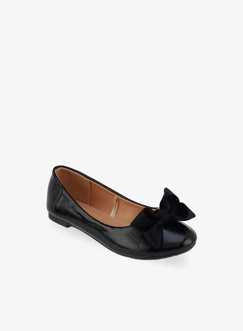 Flora Bella By Shoexpress Girls Bow Accent Ballerina Shoes