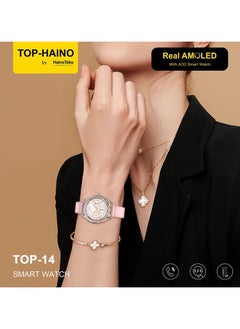 ساعة Haino Teko TOP14  اللون: وردي الشاشة: Amoled - نظام التشغيل: Android، iOS الاتصال: بلوتوث 4.2 عمر البطارية: 5 أيام استعداد مكالمات بلوتوث قارئ الموسيقى