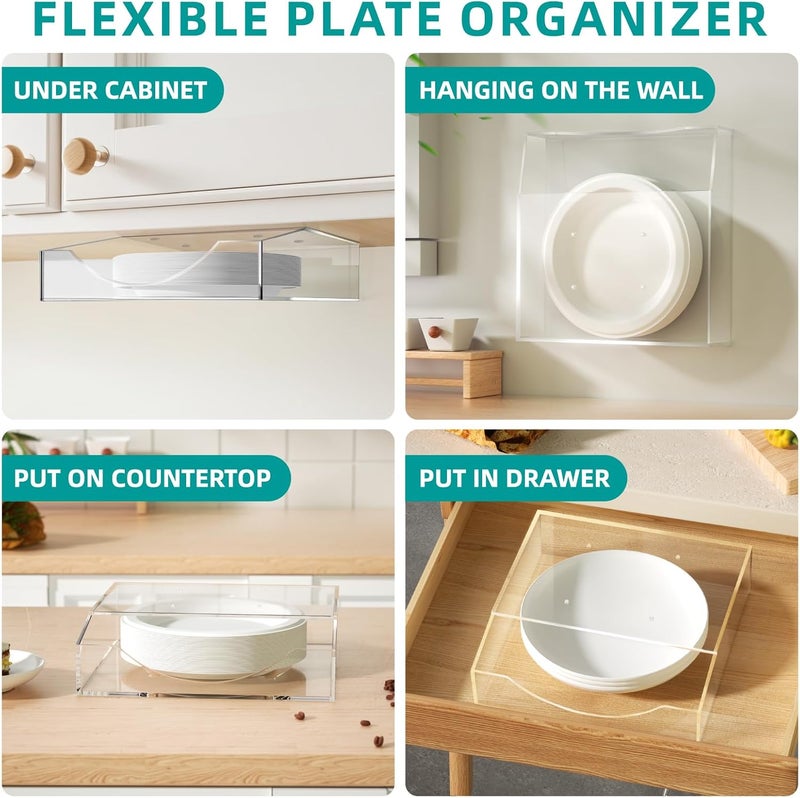 TPGP 8/9/10 Inch Paper Plate Dispenser - Sturdy Acrylic Holder for Kitchen and Outdoor Use - Image 4