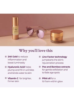 PRAI Beauty 24K Gold Caviar Wrinkle Repair Serum Antiaging And Antiwrinkle Hyaluronic Acid Serum For Face 1.7 Oz  - Image 3