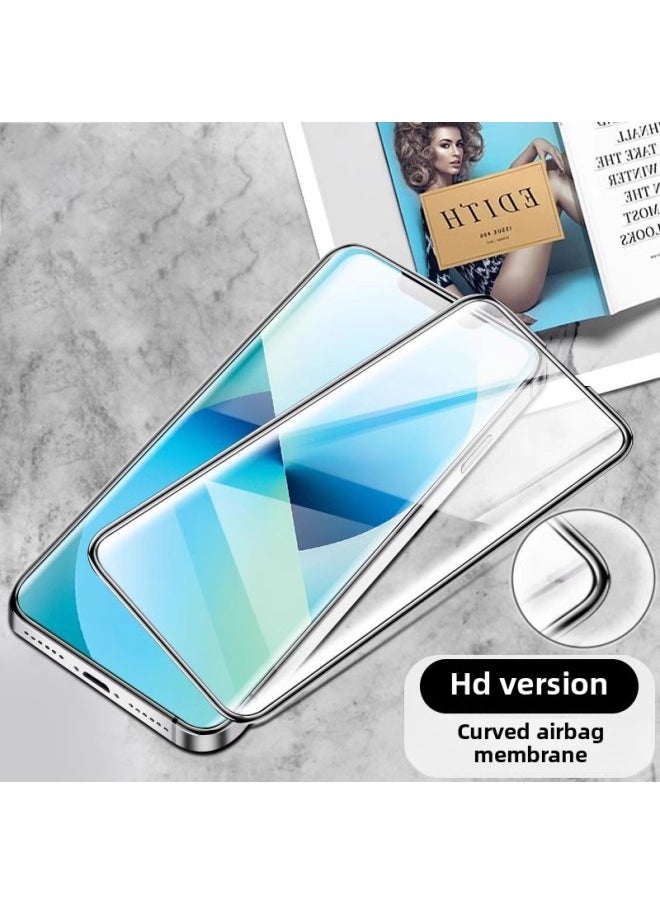 Generic Applicable To For Iphone13 Tempered Film 15 For Iphone 14promax Mobile Phone 12 Film 11XR Anti-peep XsMax Full Screen-Colour:[imported Airbag Explosion-proof Film] 8k Ultra-clear [3 Pieces]-Size:For Iphone 12 Pro Max  - Image 1