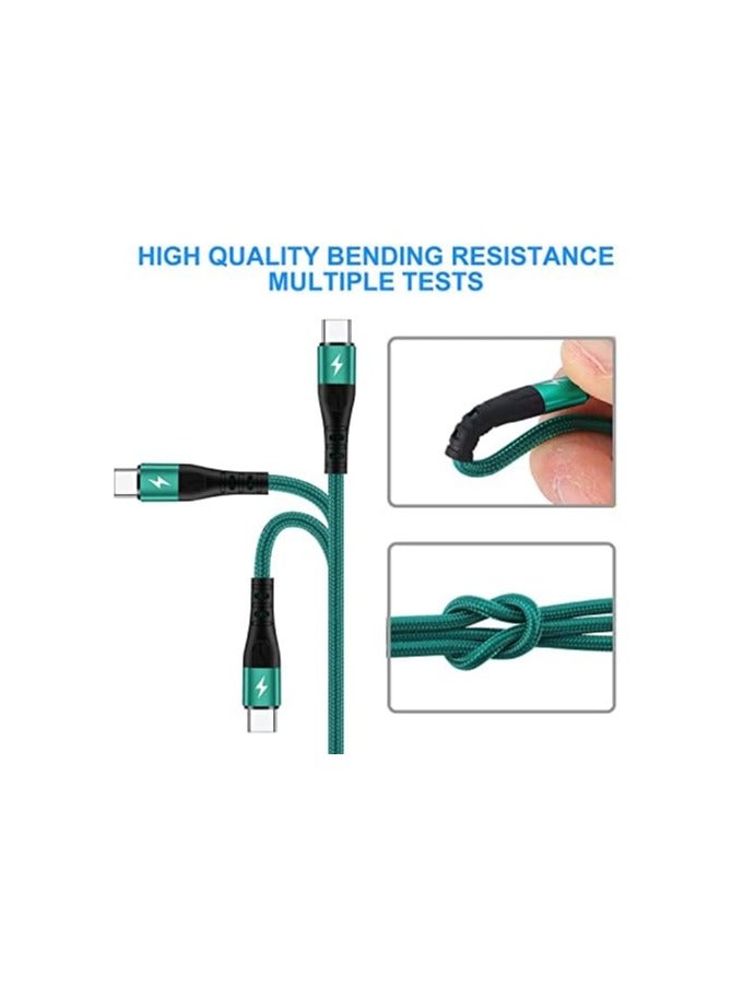 كابل شحن متعدد، [3A 1.2M] سلك شاحن USB مجدول 4 في 1 من النايلون مع 2 منفذ شحن سريع Micro USB+2 نوع C، لهاتف iPhone 15، وSamsung Galaxy S23 S21 S9، وNexus، وLG، وXiaomi، وHuawei، وSony، وPS4 - Image 4