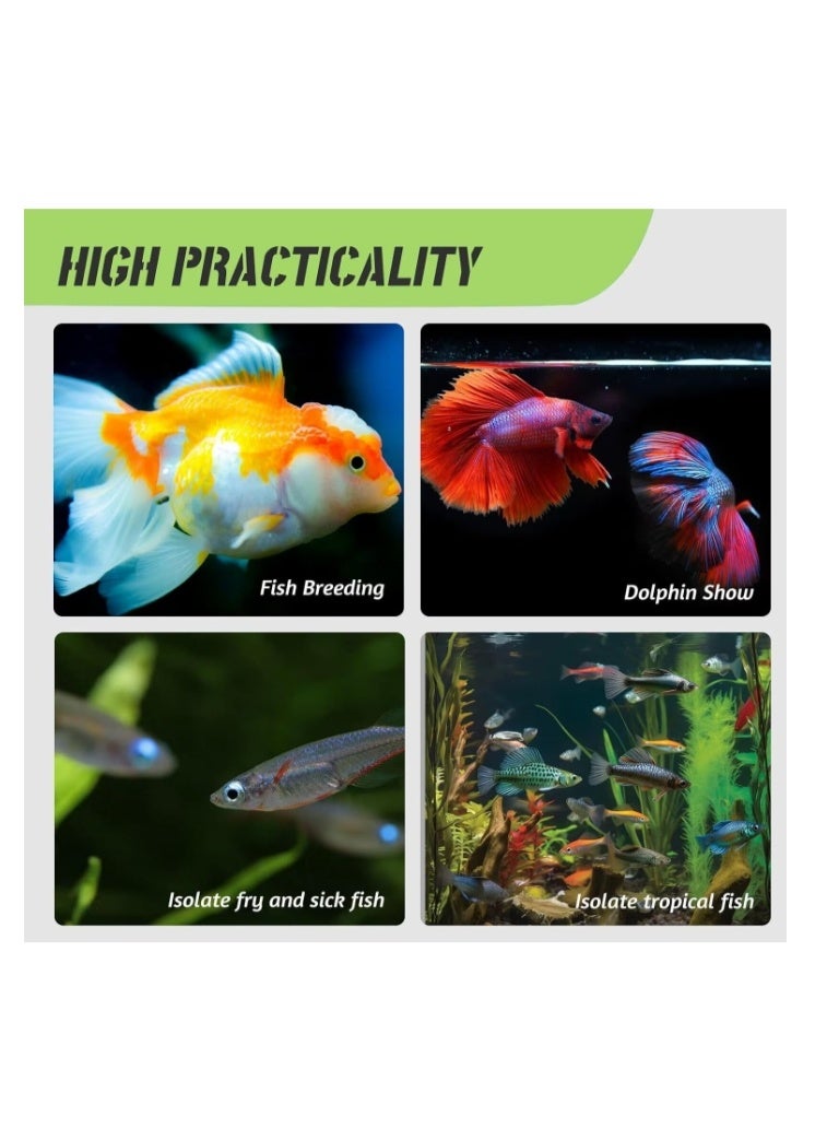 صندوق تربية الأسماك - صندوق تربية أسماك من شبكة النايلون، صندوق تربية صغار الأسماك، صندوق عائم للعزل والفصل، حجم كبير - Image 3