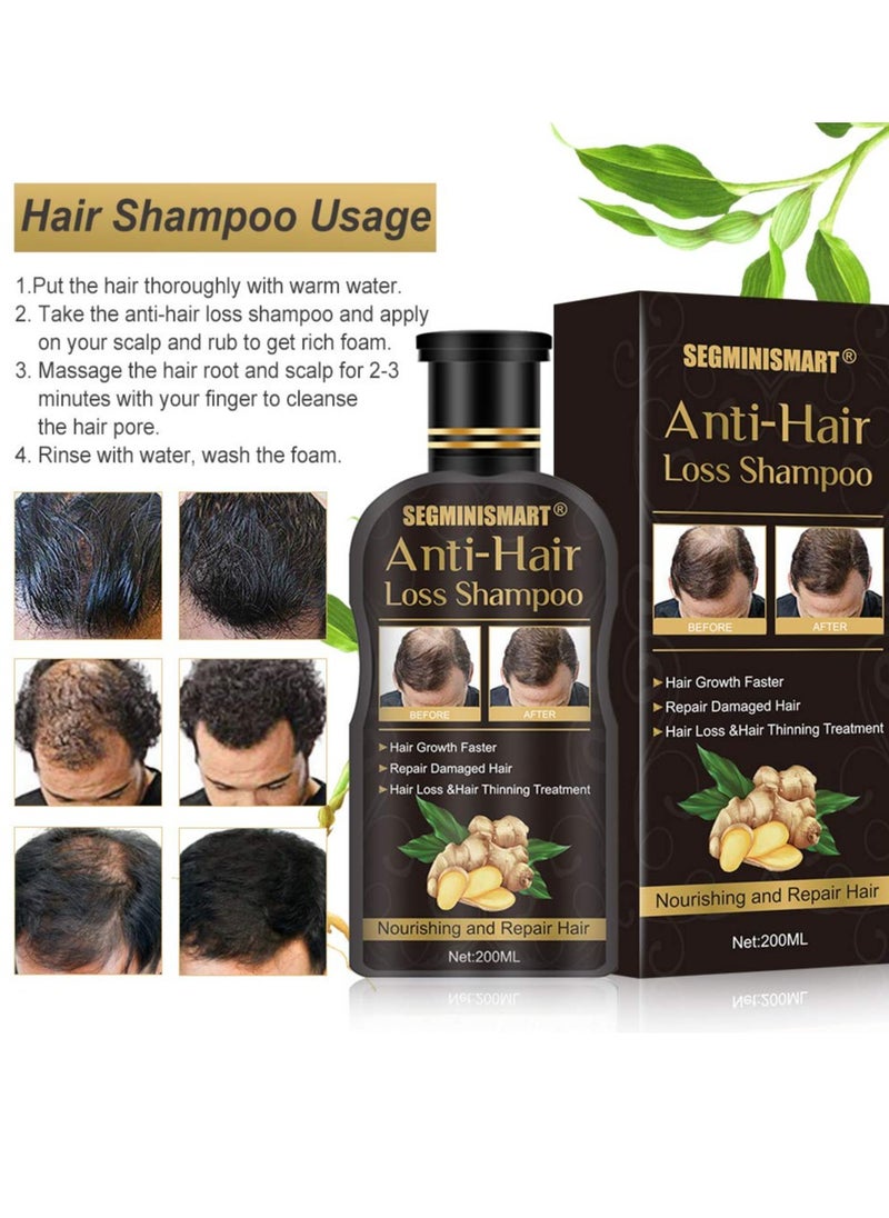 SegMiniSmart - Ginger Hair Care Shampoo for Hair Growth, Anti-Hair Loss - Promotes Thicker, Fuller and Faster Growing Hair for Men & Women - Image 1