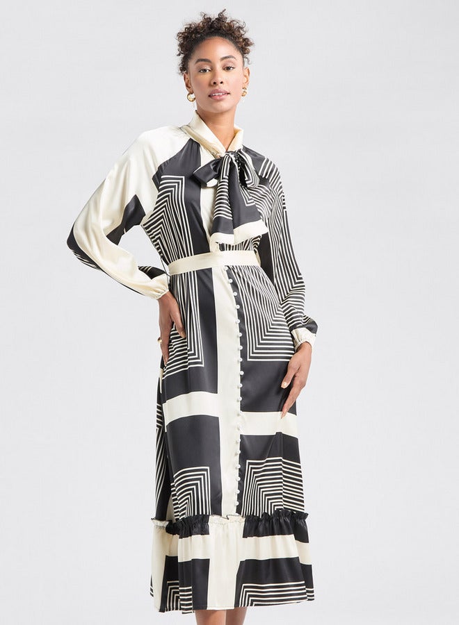 Splash FAV Geometric Print Dress - Image 1