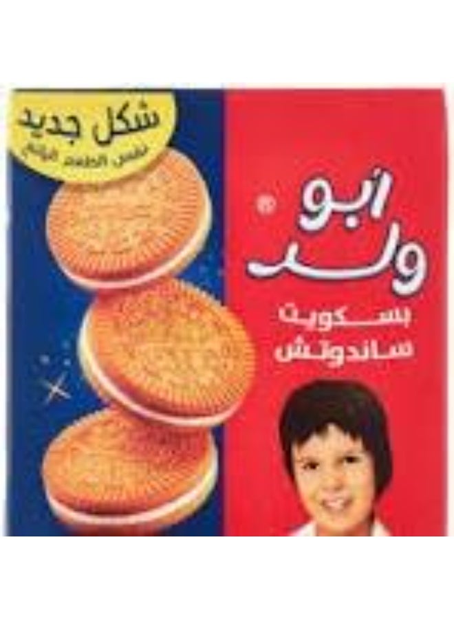 ابو الوليد بسكويت أبو ولد ساندويتش، محشو بكريمة البرتقال، حلو ومقرمش، عبوة 3 حزم - Image 2