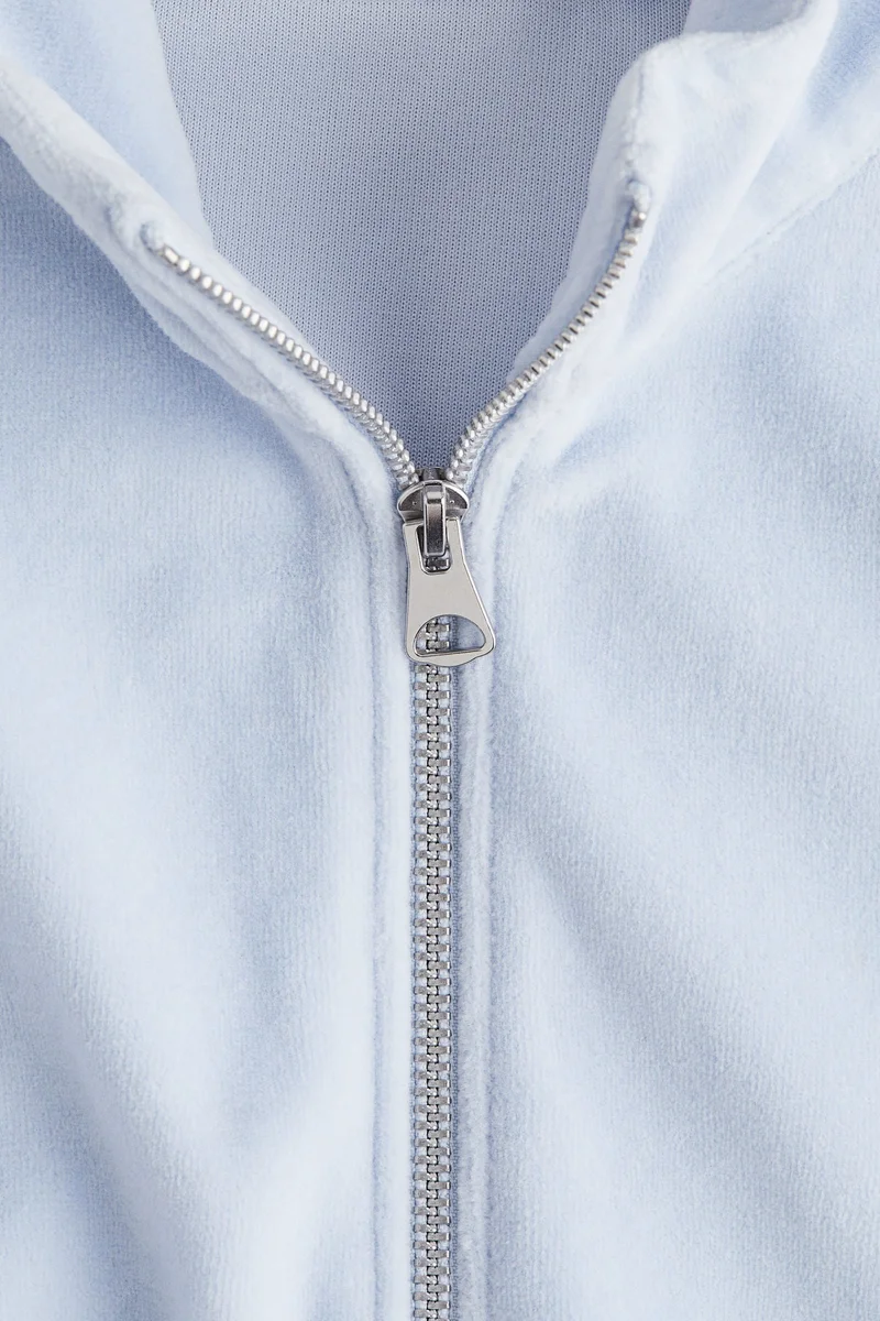 H&M Velour zip-through jacket