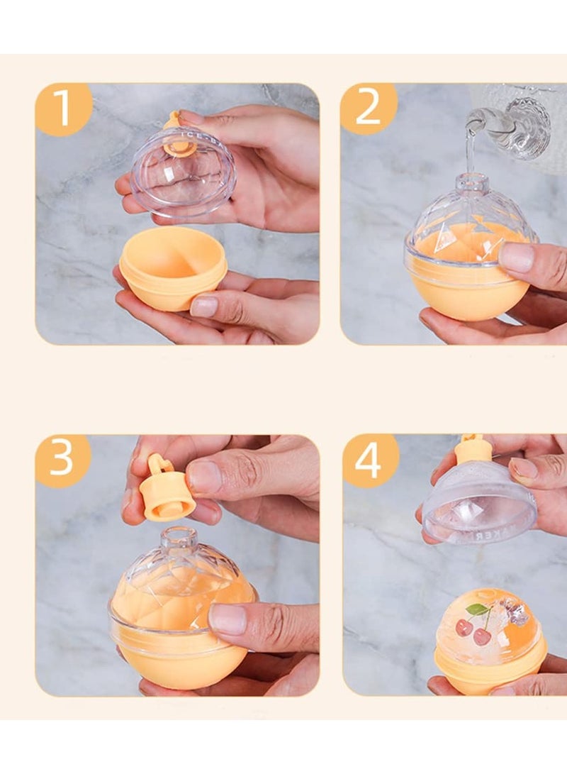 SOLARAE Upgraded Ice Ball Maker,6-Pack Round Ice Ball Maker Mold,2.5 Inch Whiskey Silicone Ice Mold for Whiskey and Cocktails,Perfect for Family and Friends - Image 5