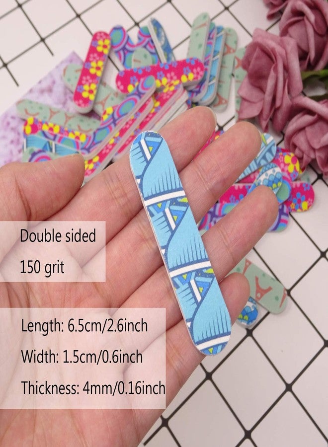 Honbay 50PCS Nail Art Tool Mini Double Sided Nail Files Emory Boards for Home and Professional Salon Use (150/150 Grit) - Image 3