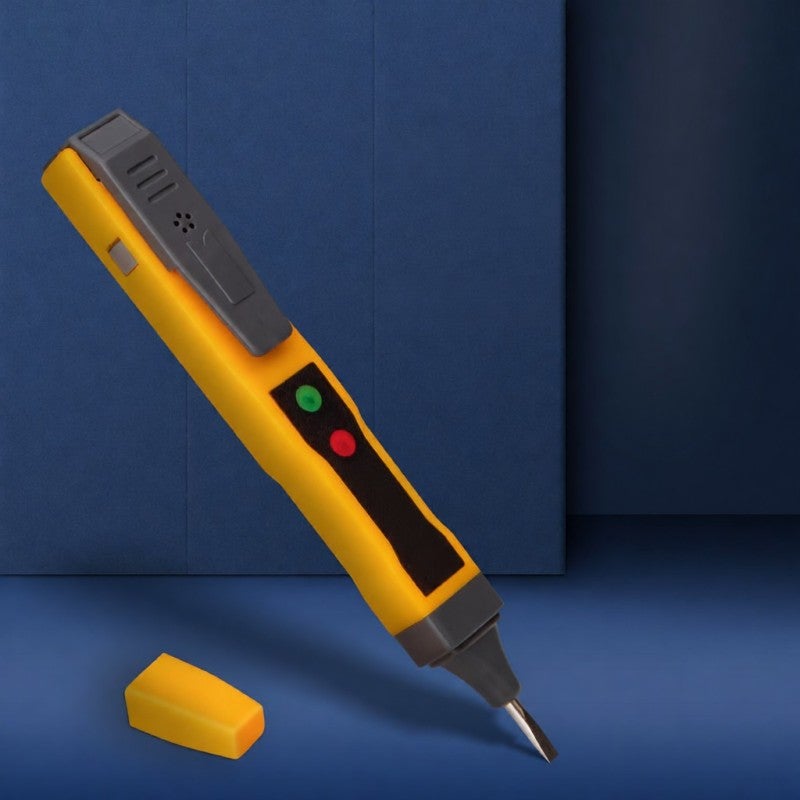 Electric Voltage Tester Black & Orange: ABS Insulating Material Safety Guarantee - Non-contact Pen Tester With Induction & Zero/Live Wire Detection for Electricians & Home Electrical Inspection - Image 3