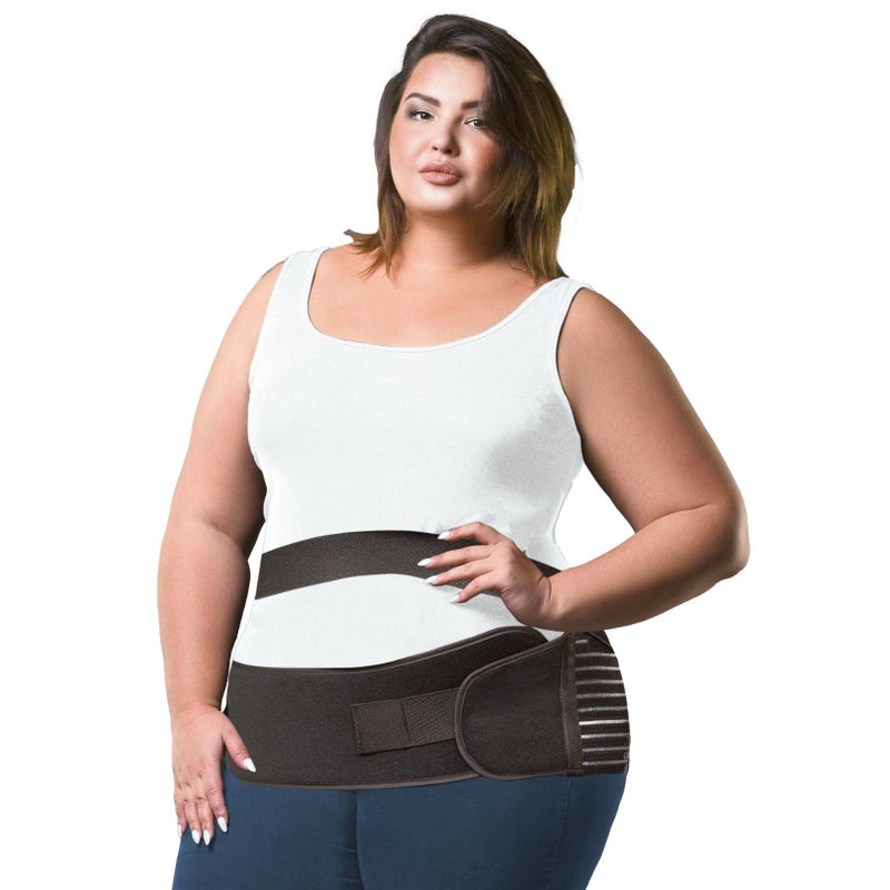 BraceAbility Obesity Belt Stomach Holder - Plus Size Men and Women's Big Belly Support Band Girdle for Hanging Stomach, Pendulous Abdominal Support, Lower Tummy Fat Lifter Pannus Sling (XL) - Image 1