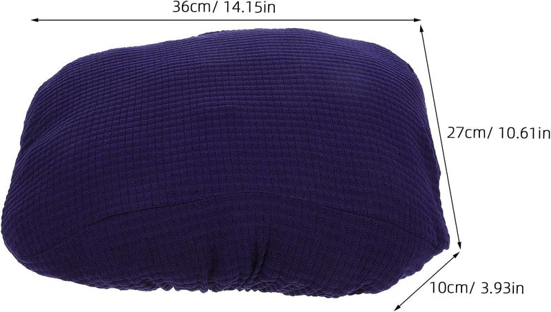 Rectangular Stretch Footstool Cover Plaid Pattern Elastic Washable Reusable Protector for Bar Stool Seat and Dining Bench, Fits 36-41cm Length, 27-31cm Width, 10-13cm Height - Image 2