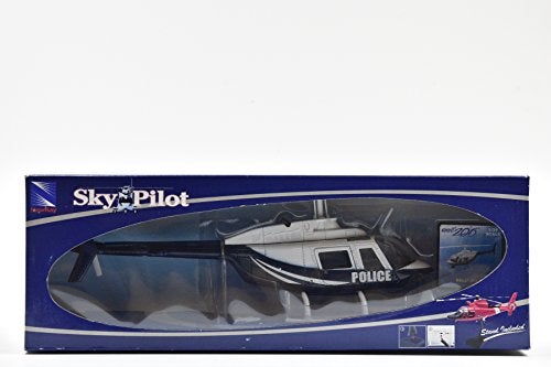 NewRay New Ray Bell 206 Helicopter Dark Blue and White Police Sky Pilot Series 1/34 Diecast Model - Image 2