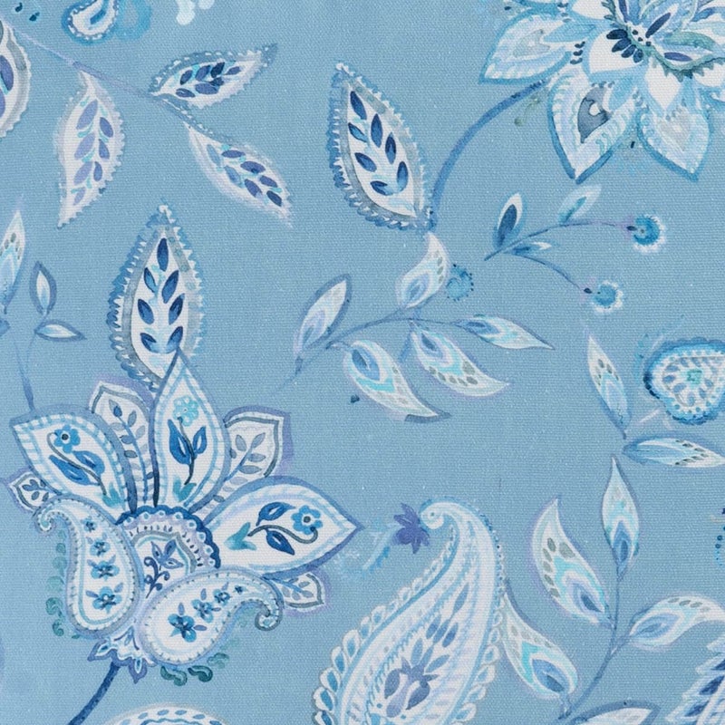 ميزون دي هيرمين Maison D 'Hermine Devinative Palow Cover 100 ٪ Cotton 18 "" x18 "" Cushion Square Develable Cushion مع سحاب غير مرئي لأريكة غرفة نوم Ramage - الصلب الأزرق - الربيع/الصيف - Image 4