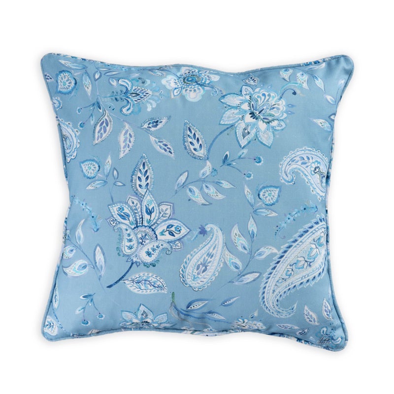 ميزون دي هيرمين Maison D 'Hermine Devinative Palow Cover 100 ٪ Cotton 18 "" x18 "" Cushion Square Develable Cushion مع سحاب غير مرئي لأريكة غرفة نوم Ramage - الصلب الأزرق - الربيع/الصيف - Image 1