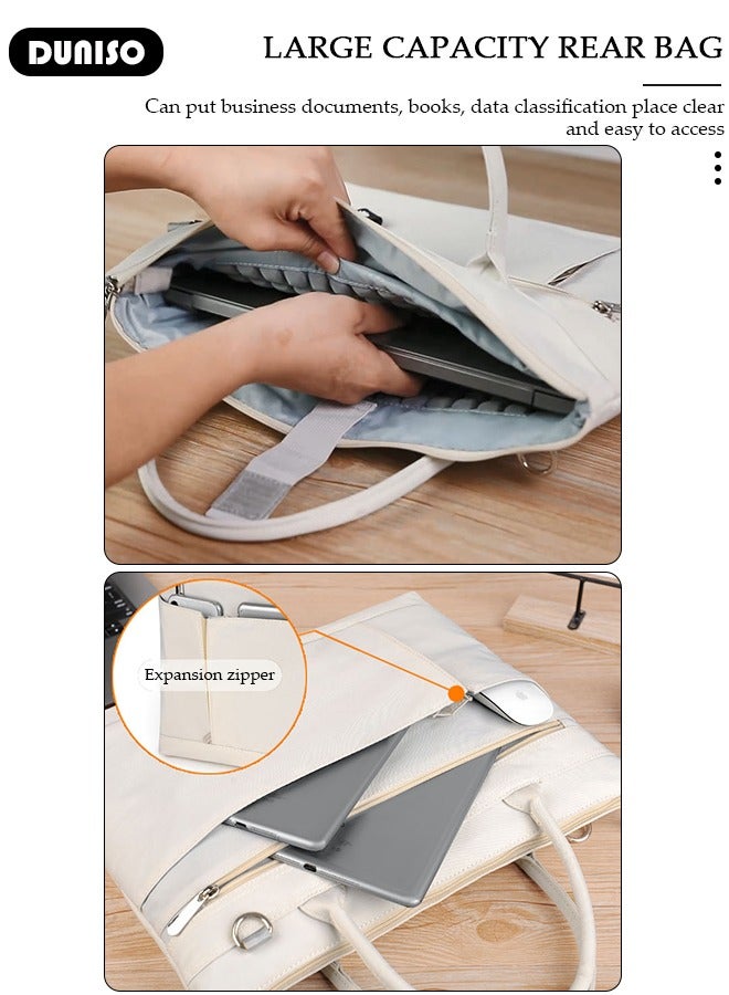 DUNISO Laptop Bag for Men or Women 15.6 Inch Computer Bag Laptop Tote Bag Briefcase Laptop Case Shoulder Bag with Strap Computer Cases Messenger Bag handbag for Travel/Business  - Image 3