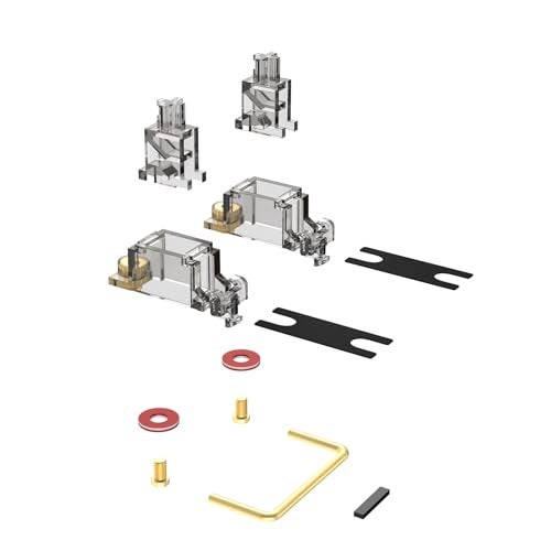 DUROCK Stabilizers V3, Screw in Stabilizers with 2u, 6.25u, 7u Wires, PCB Mount for Mechanical Keyboards (Smokey 80% Kit) - Image 4