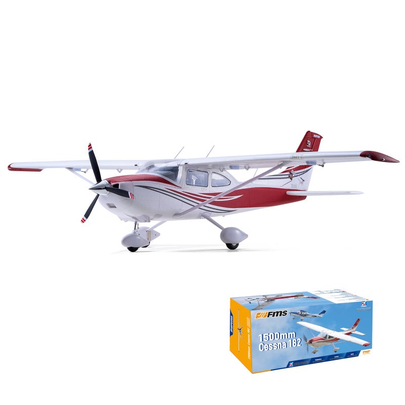 Fms Rc Planes for Beginners Remote Control Airplane for Adults SingleEngine Propeller Airplane 1500MM Cessna 182 Red 6 Channel Hobby Rc Airplanes PNP No Radio Battery Charger - Image 3