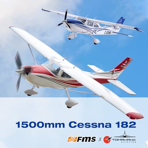 Fms Rc Planes for Beginners Remote Control Airplane for Adults SingleEngine Propeller Airplane 1500MM Cessna 182 Red 6 Channel Hobby Rc Airplanes PNP No Radio Battery Charger - Image 5