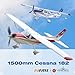 Fms Rc Planes for Beginners Remote Control Airplane for Adults SingleEngine Propeller Airplane 1500MM Cessna 182 Red 6 Channel Hobby Rc Airplanes PNP No Radio Battery Charger - Image 4