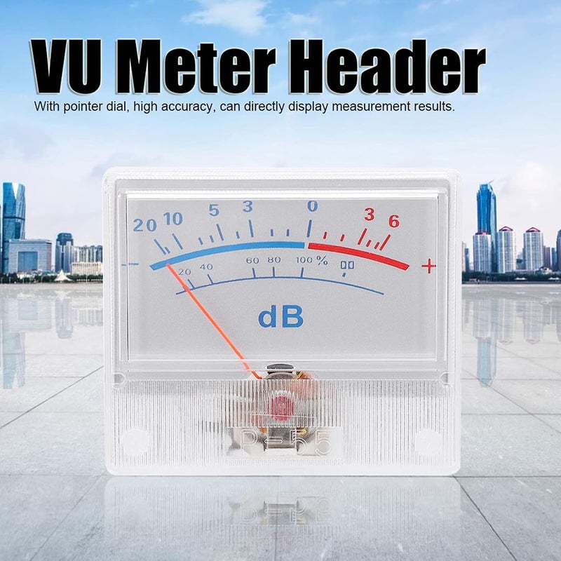 VU Meter Header ABS DB Amplifier Audio Header With Pointer Dial For Car Audio - Image 3
