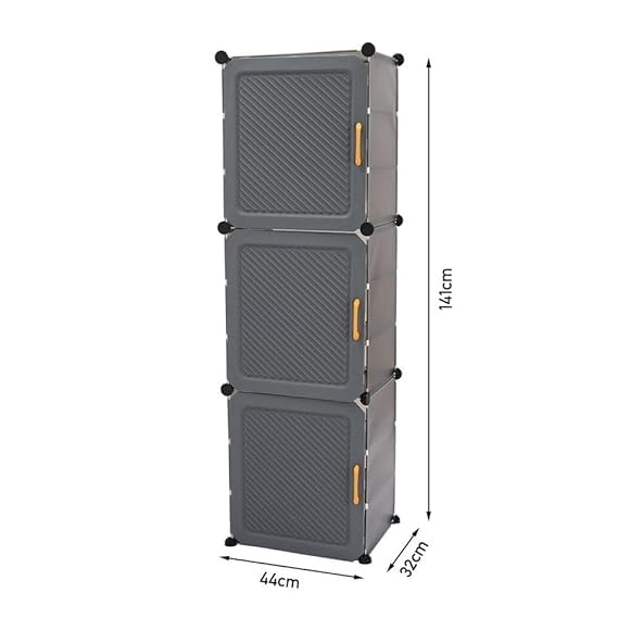 Topinon Topinon hoe Cabinet, Shoe Storage Organizer for Entryway, Portable Shoe Rack, Space-Saving Shoe Rack, Narrow Plastic Shoe Rack, Multi-Layer Shoe Rack, Storage Compartment at The top (9 Tier 3 Door) - Image 2