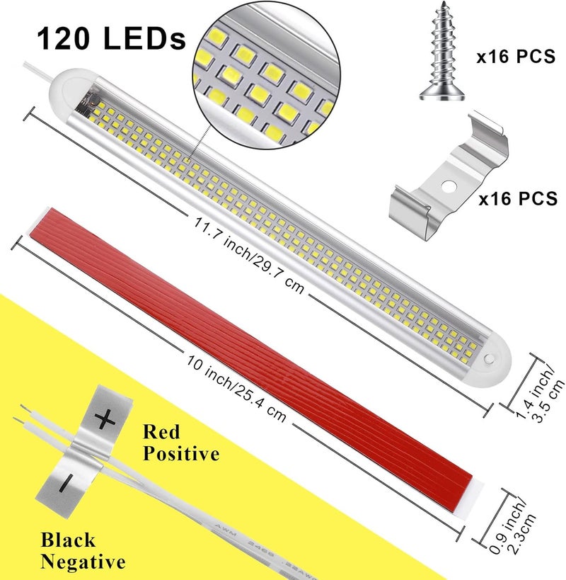 Tallew 8 Pcs 12 Volt LED Strip Lights for RV, Boat, and Vehicle Interior - Image 2