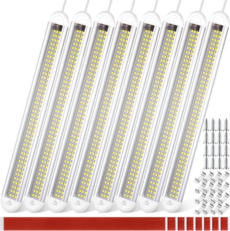 Tallew 8 Pcs 12 Volt LED Strip Lights for RV, Boat, and Vehicle Interior - Image 1