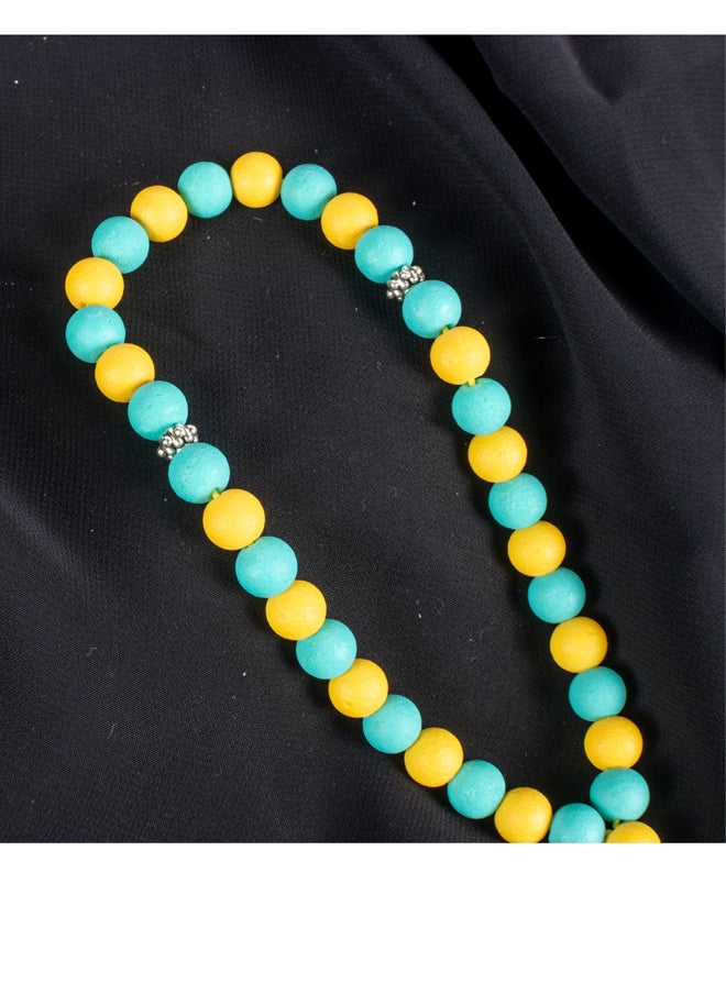 The Black Pearl Accessories Multi Colored Alabaster Stone Prayer Bead of 33 Beads  - Image 4