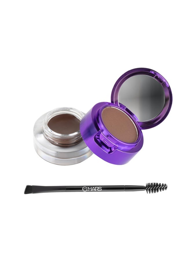 مارس محدد العيون والجبين Eyelove Multi Pods Gel Eyeliner & Eyebrow Powder مع فرشاة ذات طرفين (3.5 جم) (بني) - Image 1