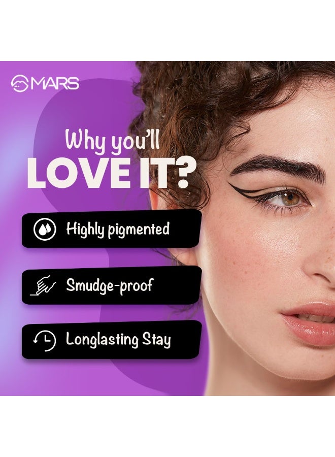 مارس محدد العيون والجبين Eyelove Multi Pods Gel Eyeliner & Eyebrow Powder مع فرشاة ذات طرفين (3.5 جم) (بني) - Image 4