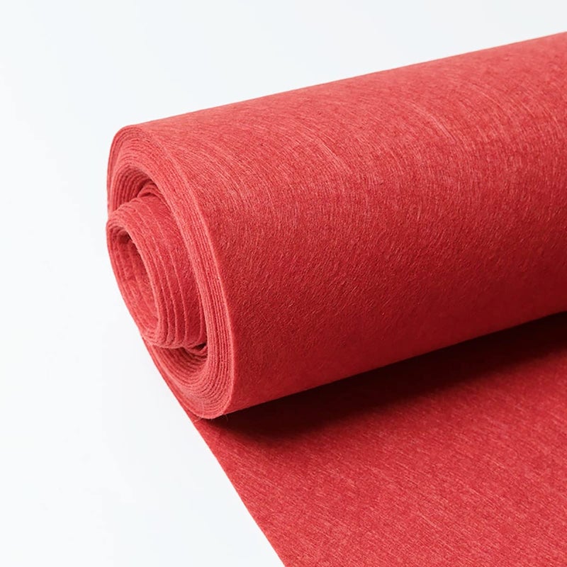 هواهو إكسسوارات الزفاف في الممرات 2 مم سجاد السجاد عداء Red Aisle من أجل الخطوة وتكرار حفلات الأحداث والأحداث الداخلية أو الخارجية على ارتفاع 24 بوصة × 15 قدمًا - Image 2
