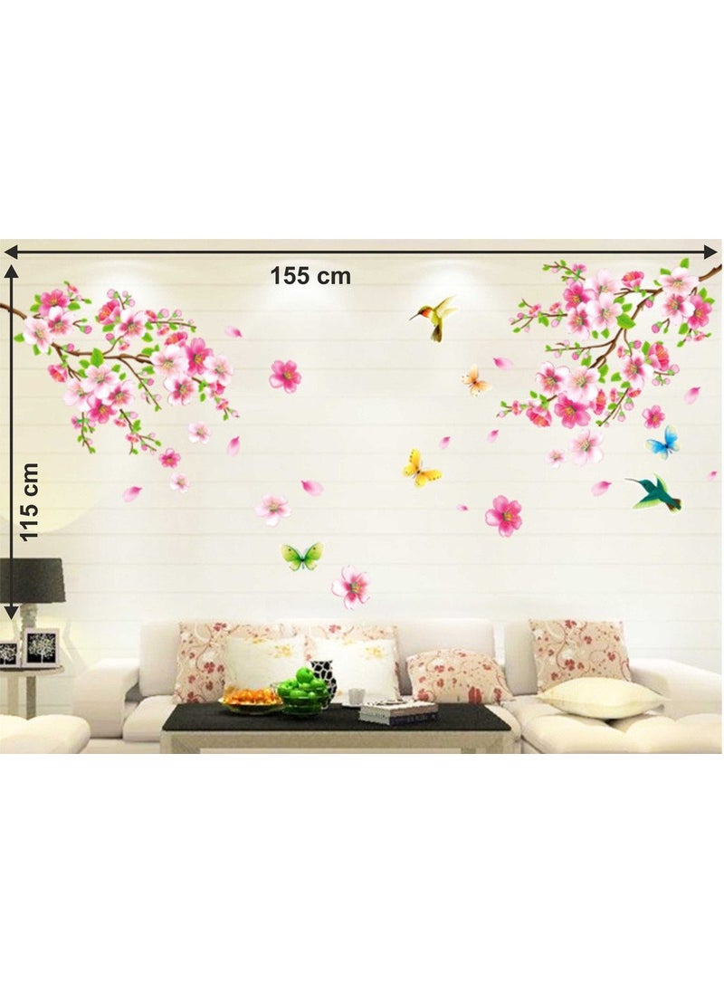 Decals Design Decals Design 'Flowers Branch' Wall Sticker (PVC Vinyl, 60 cm x 90 cm),Multicolor  - Image 2