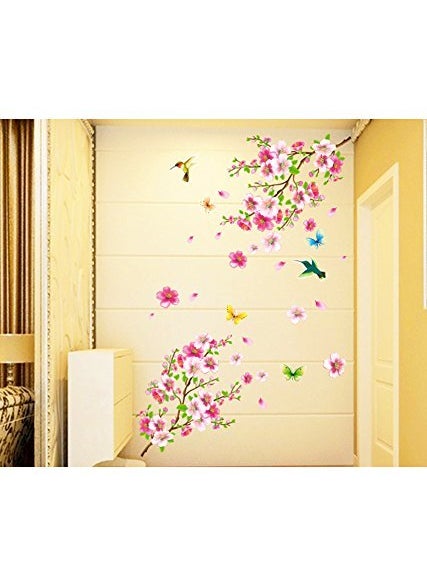 Decals Design Decals Design 'Flowers Branch' Wall Sticker (PVC Vinyl, 60 cm x 90 cm),Multicolor  - Image 4